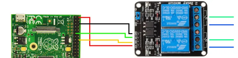 Raspberry Pi With SainSmart Relay Wiring